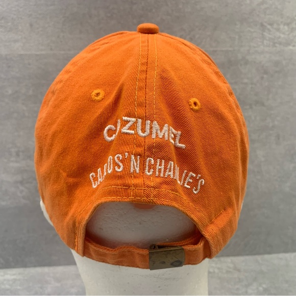 COZUMEL Carlos N Charlies Hat Baseball Ball Cap ADJUSTABLE Orange Relaxed Fit - Picture 7 of 9